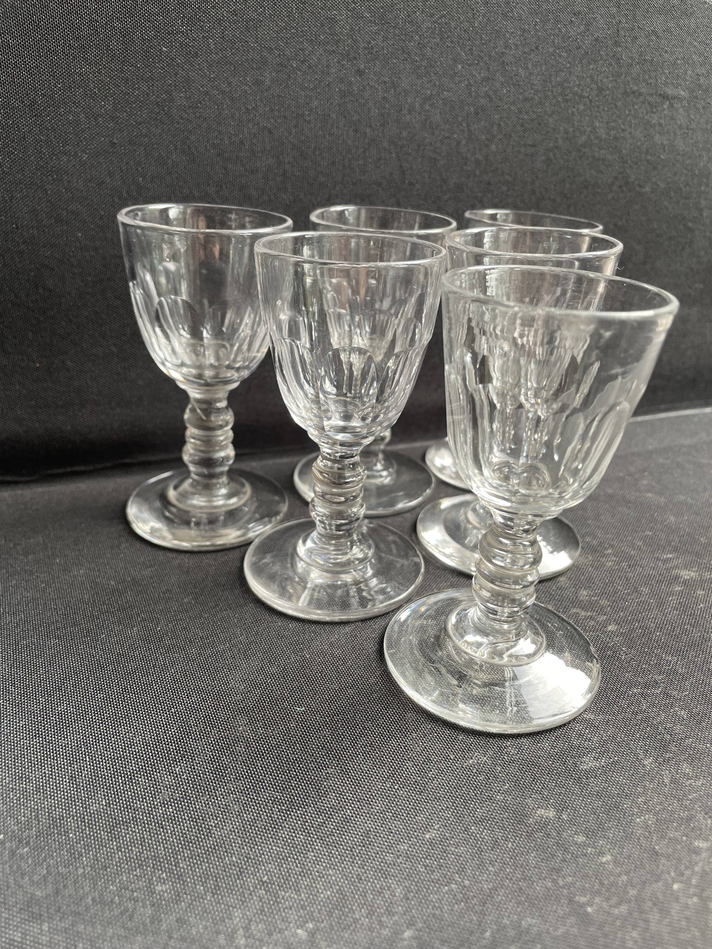 6 Baccarat Clermont liqueur glasses