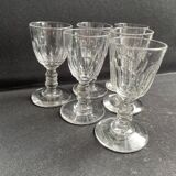 6 Baccarat Clermont liqueur glasses