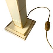 Lampe à poser, laiton et laque crème
