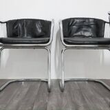 Steel Armchairs attributed to Gastone Rinaldi, 1970s, Set of 4