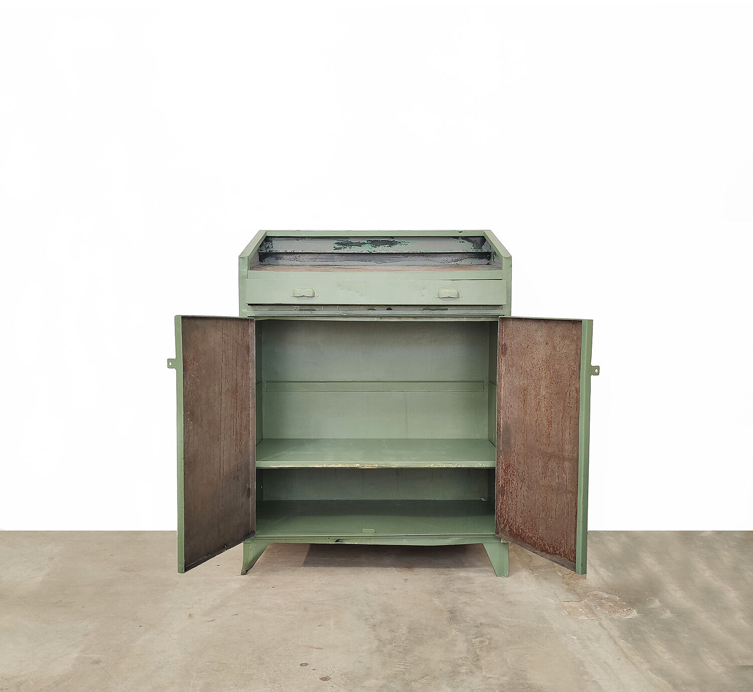 Ancient workshop metal furniture