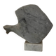 Marble sculpture in the shape of a fish.