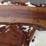 Brutalist bench in solid wood