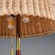 Mid-Century brass & wood table lamp