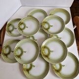 Set of 12 fish plates from the Moulin des Loups factory in Orchies