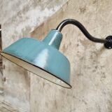 Old garden lamp vintage green wall lamp enamel