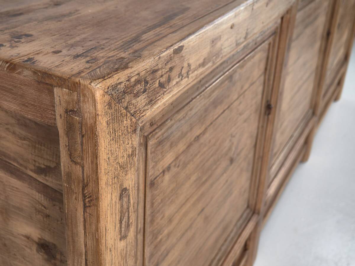 Antique wooden three-door sideboard (circa 1920)