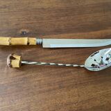 Couverts manches bambou vintage