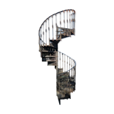 Spiral staircase in cast iron XXth