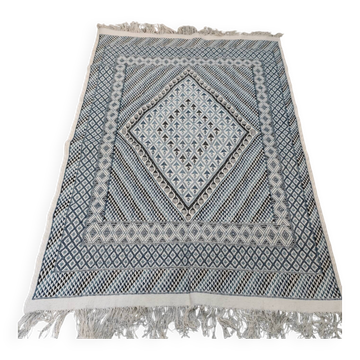 Handmade margoum rug in natural wool