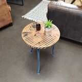 Industrial pedestal table