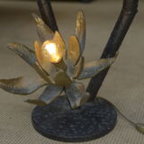 Bronze lamp with 3 Flowers 1960