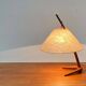 Dornstab table lamp in modern teak from the mid-century by A. Pöll for Kalmar, Vienna, 1950s.