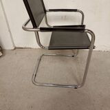 Armchair chrome tubes and leather