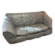 Three-seater sofa Ligne Roset Sloop range grey leather