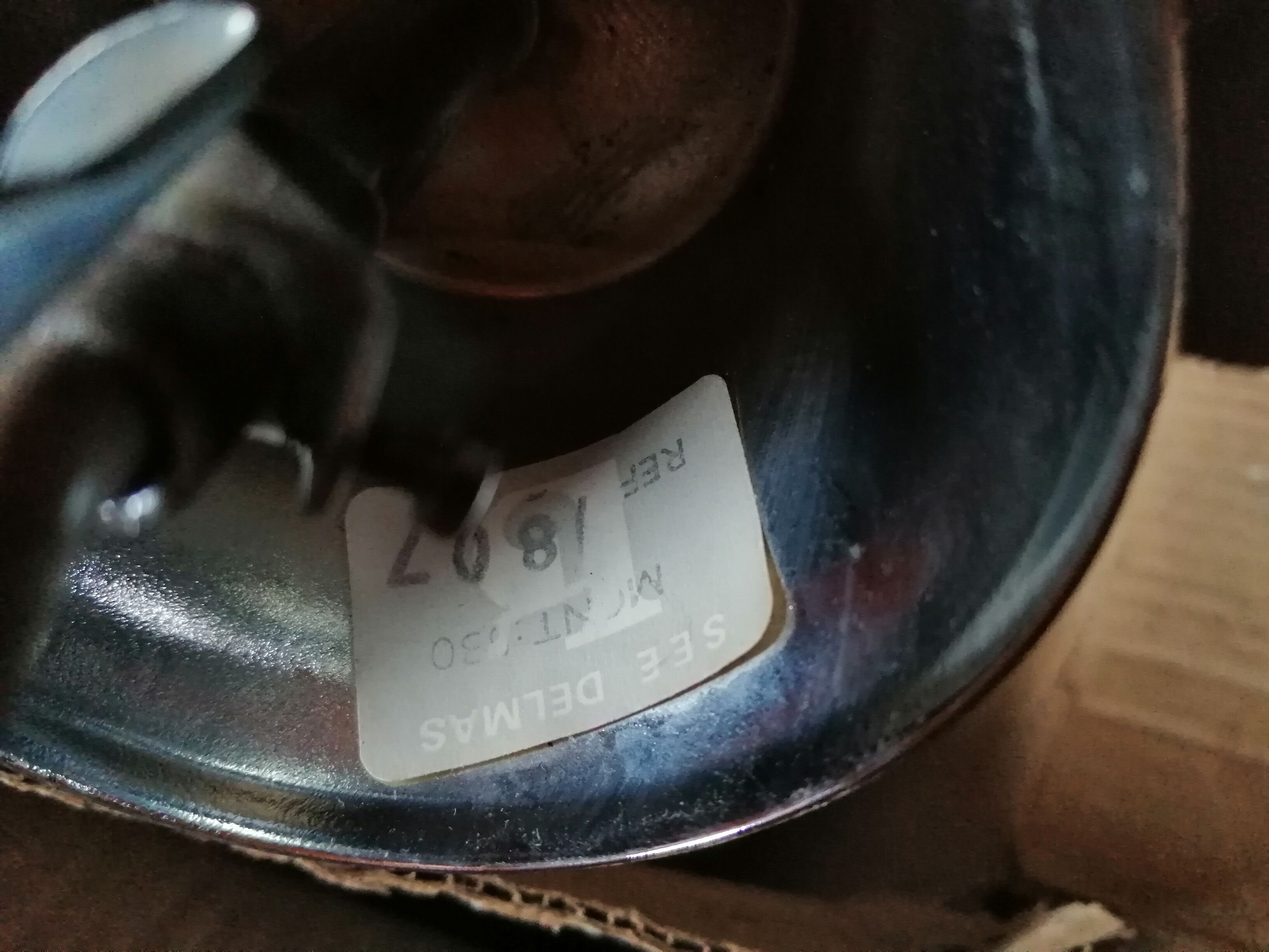 5-spoke chromed metal chandelier and smoked glass globes from Maison See Delmas 1970 vintage