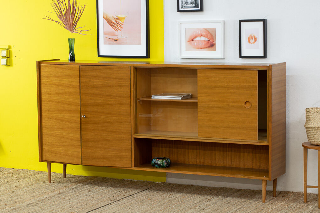 Vintage Scandinavian Enfilade – 221 cm