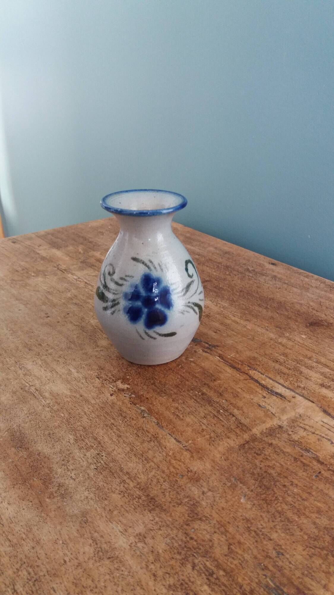 Salt-glazed stoneware vase from Alsace