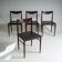 Ensemble de 4 chaises de salle à manger des années 50