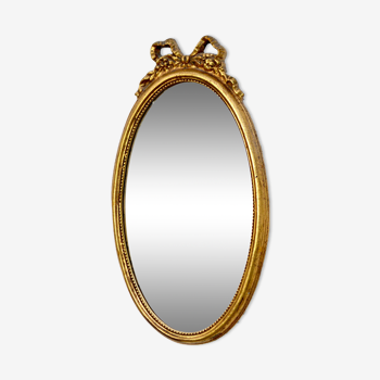 Miroir ruban doré