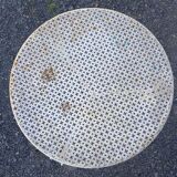 Vintage perforated metal coffee table