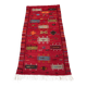 Kilim berbère unique et moyen, tapis rouge, kilim marocain, décoration rug