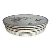 8 iron earthenware dinner plates HB&Cie