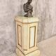 Antique church column on wooden base 135 cm high