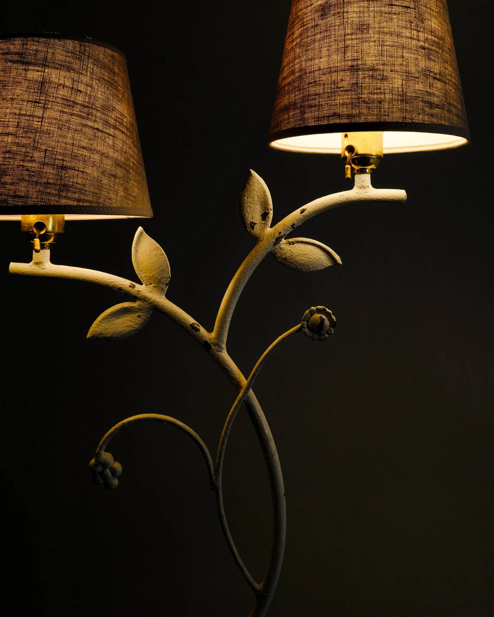 Swedish Grace floor lamp by Bjerkås, 1940s