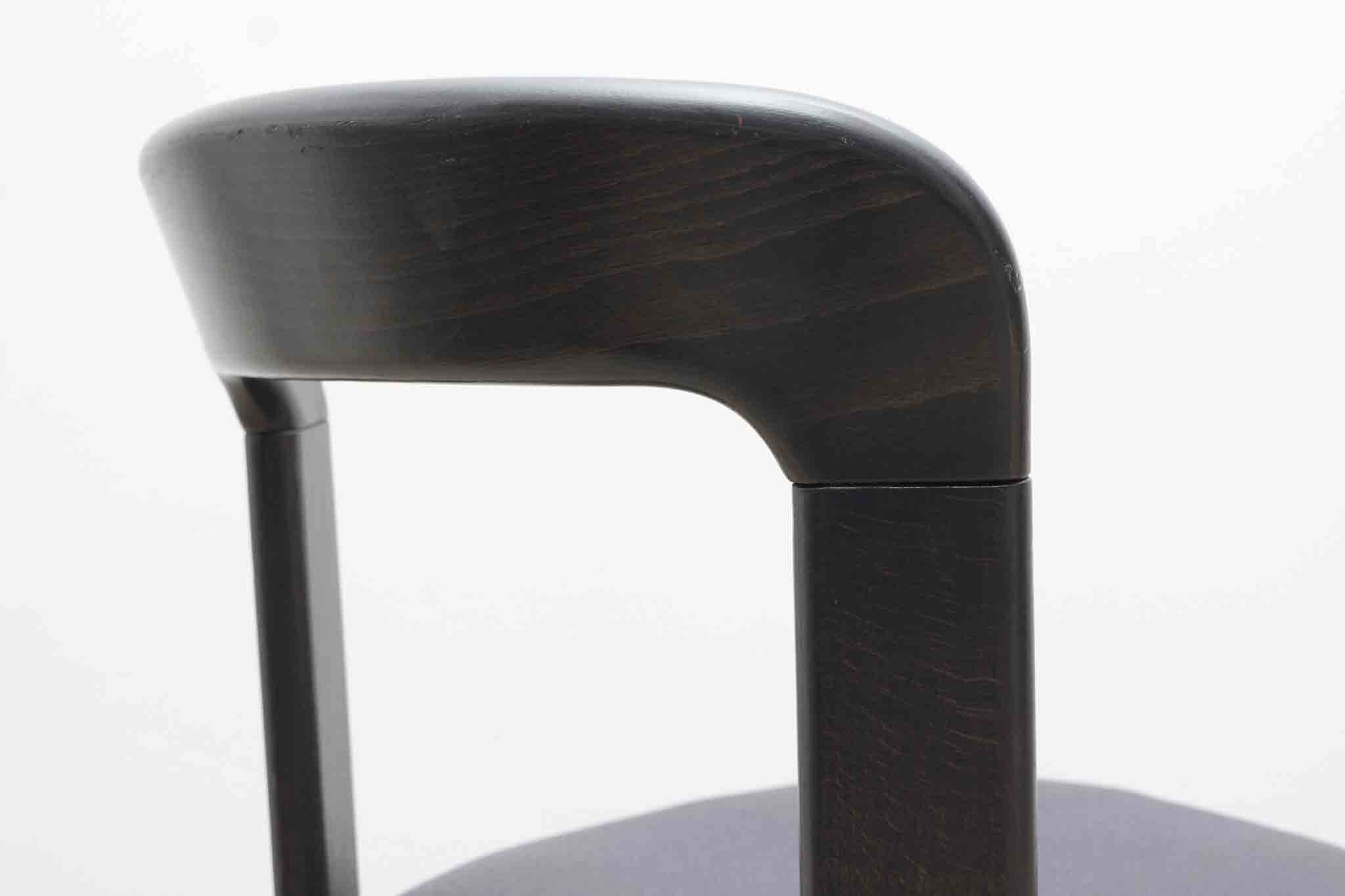 Bruno Rey chair by Kusch+co in anthracite - upholstered seat