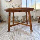 Set of round table and 4 rounded benches, 1950