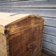 Antique chest, vintage wooden trunk