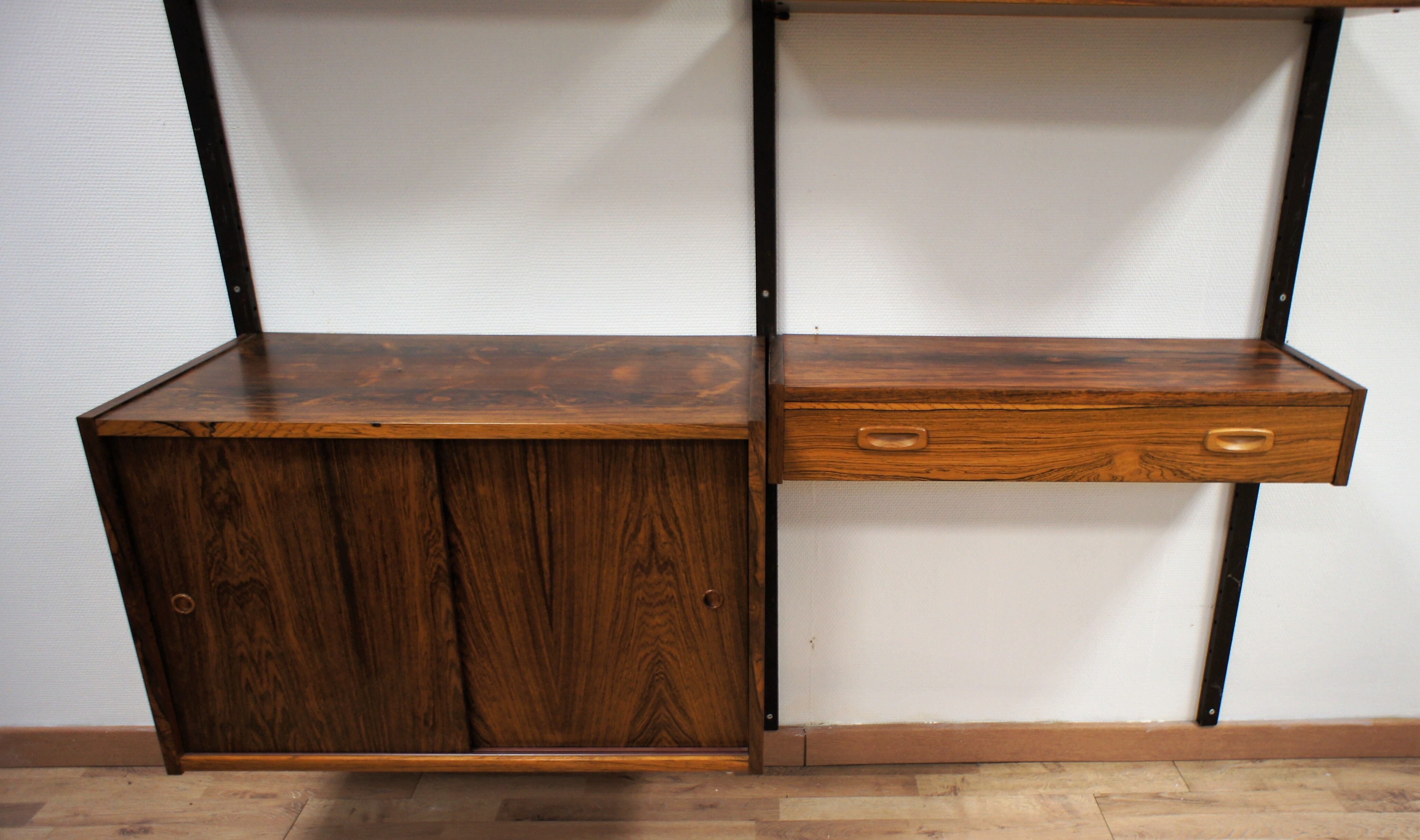 Scandinavian vintage rosewood library, Poul Sorensen