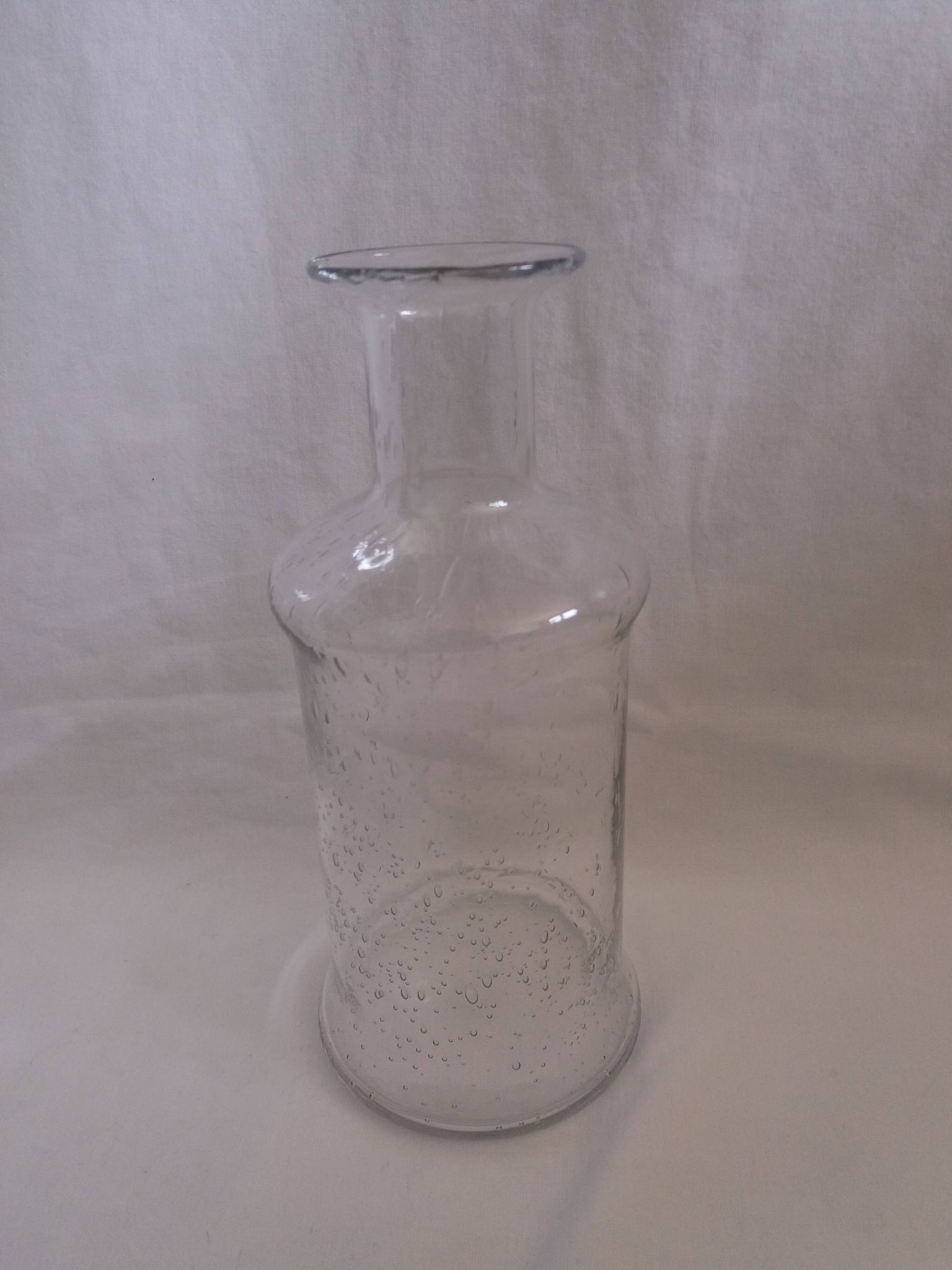Bouteille vase carafe en verre bullé