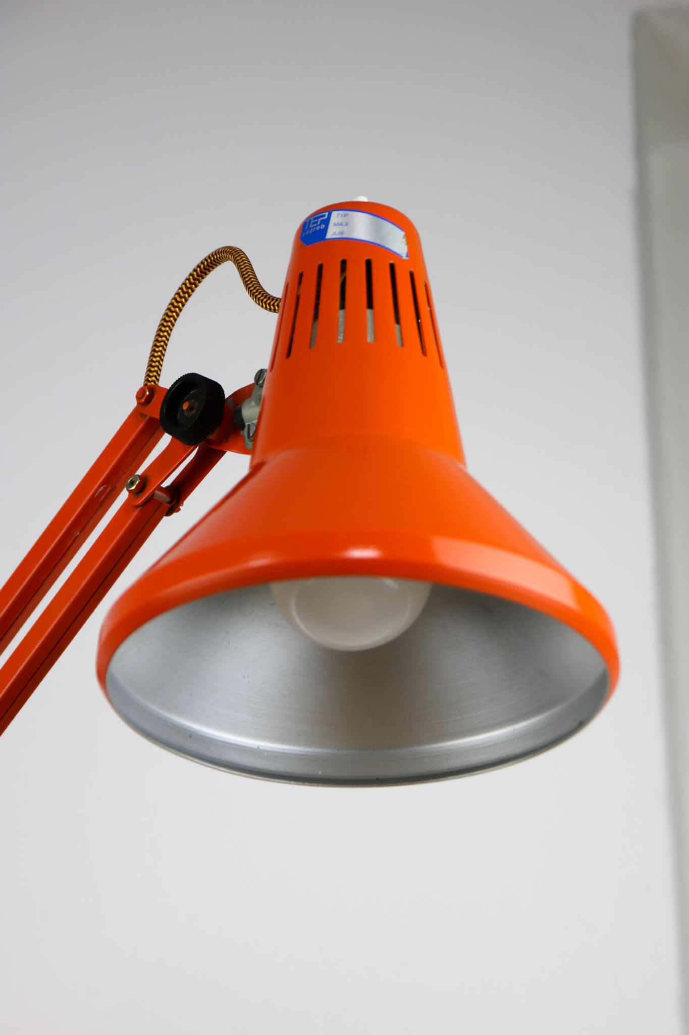 Lampe de Table Achitect Réglable Orange par Tep, années 1970