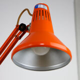 Orange adjustable achitect table lamp by tep, 1970s