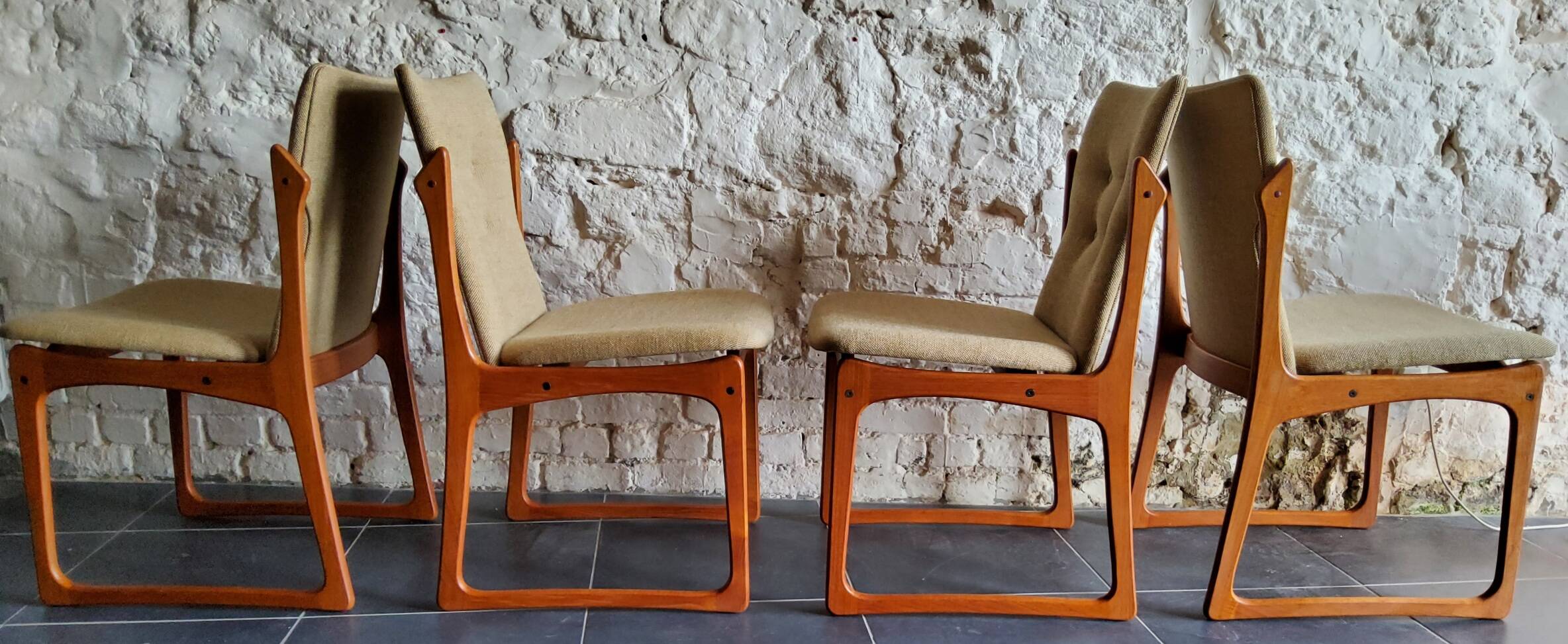 Chaises Scandinave en bois de Vamdrup Stolefabrik Danemark 1960