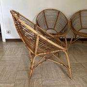 Vintage rattan shell chairs