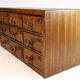 Small drawer unit, vintage wooden watchmaker's chest.