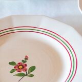 6 flat plates old Sarreguemines "Armelle"