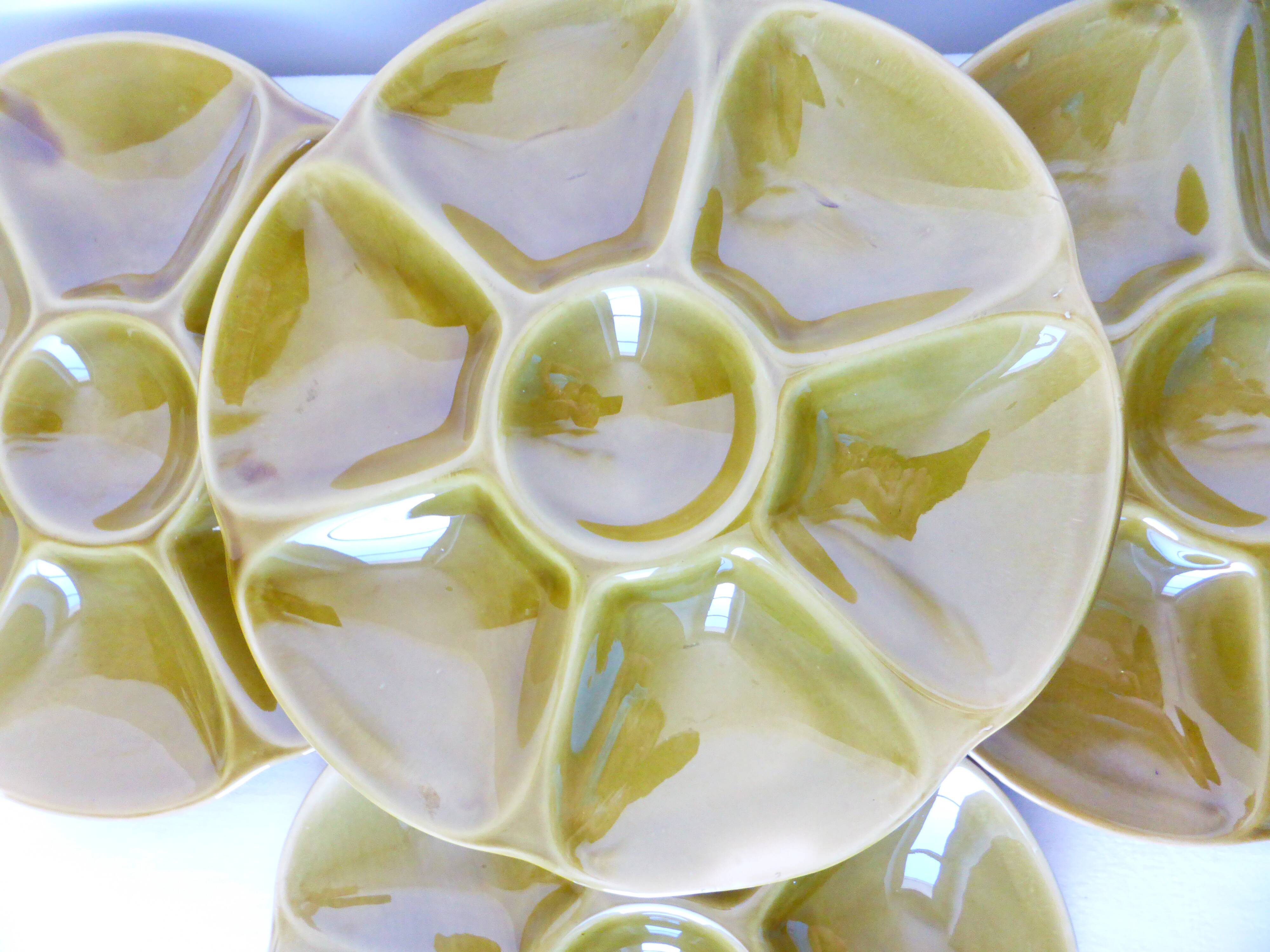 4 oyster plates Gien 2106171