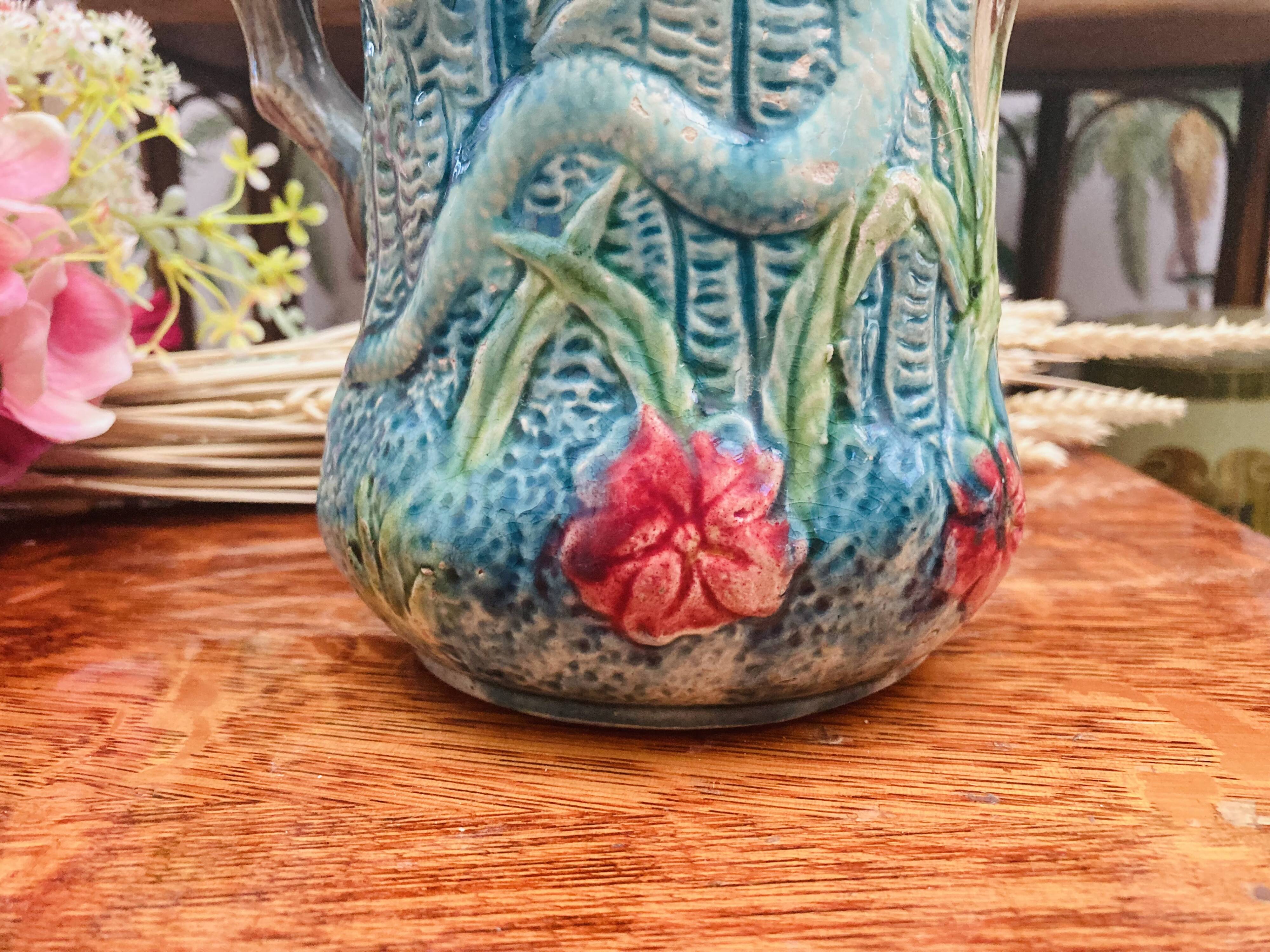 Vintage slip pitcher vase