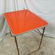 Table camping pliante orange Chantazur Lafuma années 70