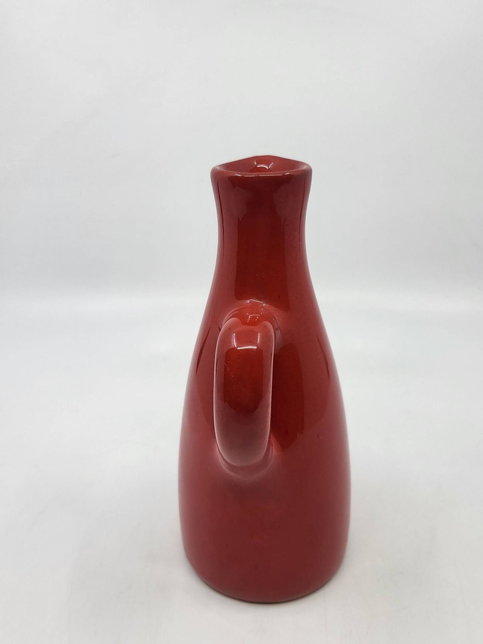 Robert Picault bottle in red ceramic, Vallauris, France, vintage 1950.