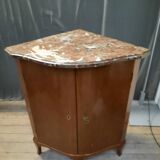 Corner cabinet with 2 doors marble top