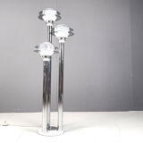 Space age chromed and glass floor lamp, 1970s