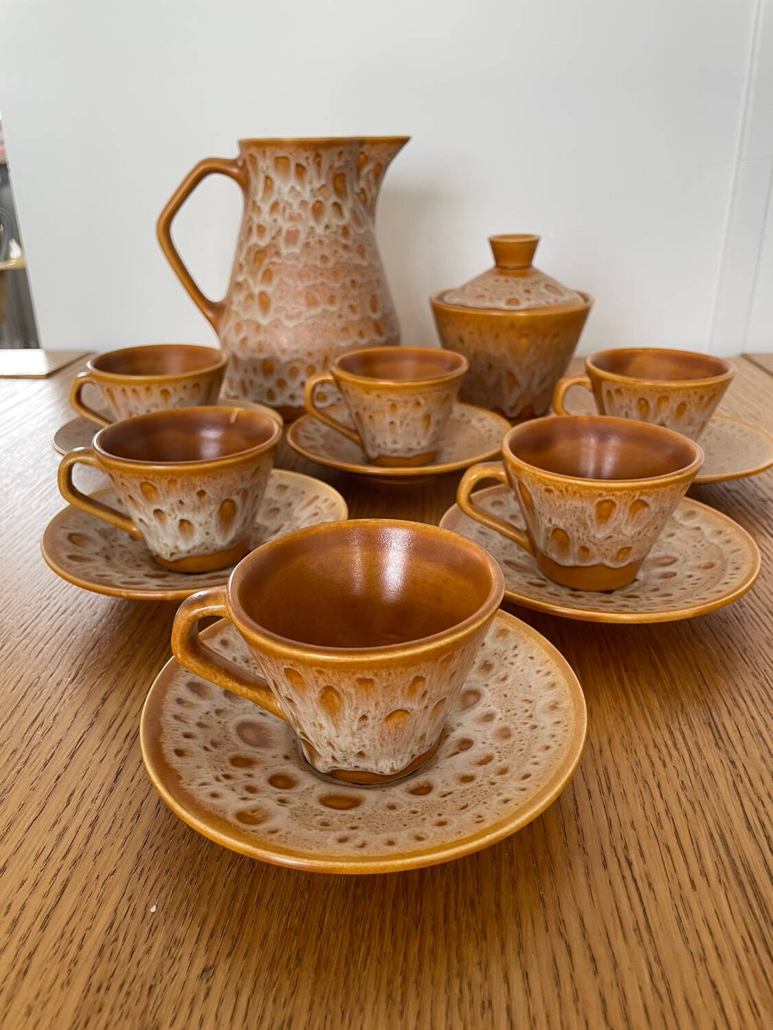 Niderviller Fauve model coffee set – 14 pieces, stamped, excellent