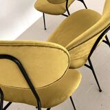 Italian Reupholstered Lounge Chairs, Set of 4pcs.