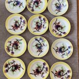 Assiettes à dessert en barbotine