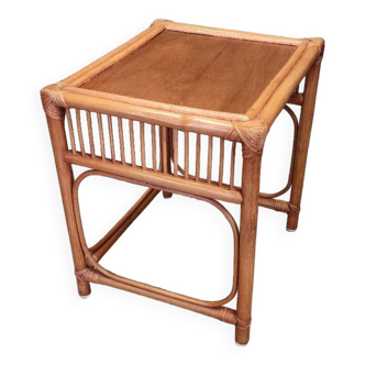 Bamboo and rattan side table